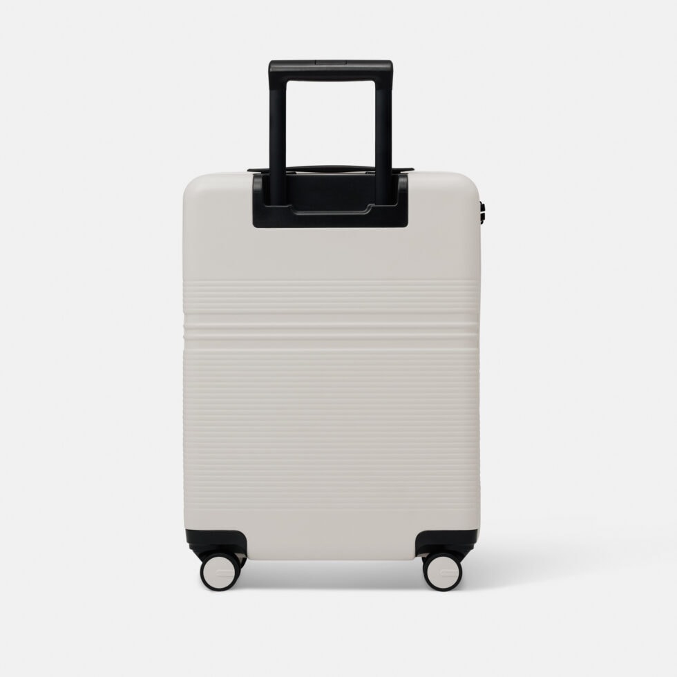 Front Pocket Carry-On Suitcase | NORTVI | Sand White | Stylish & Unique