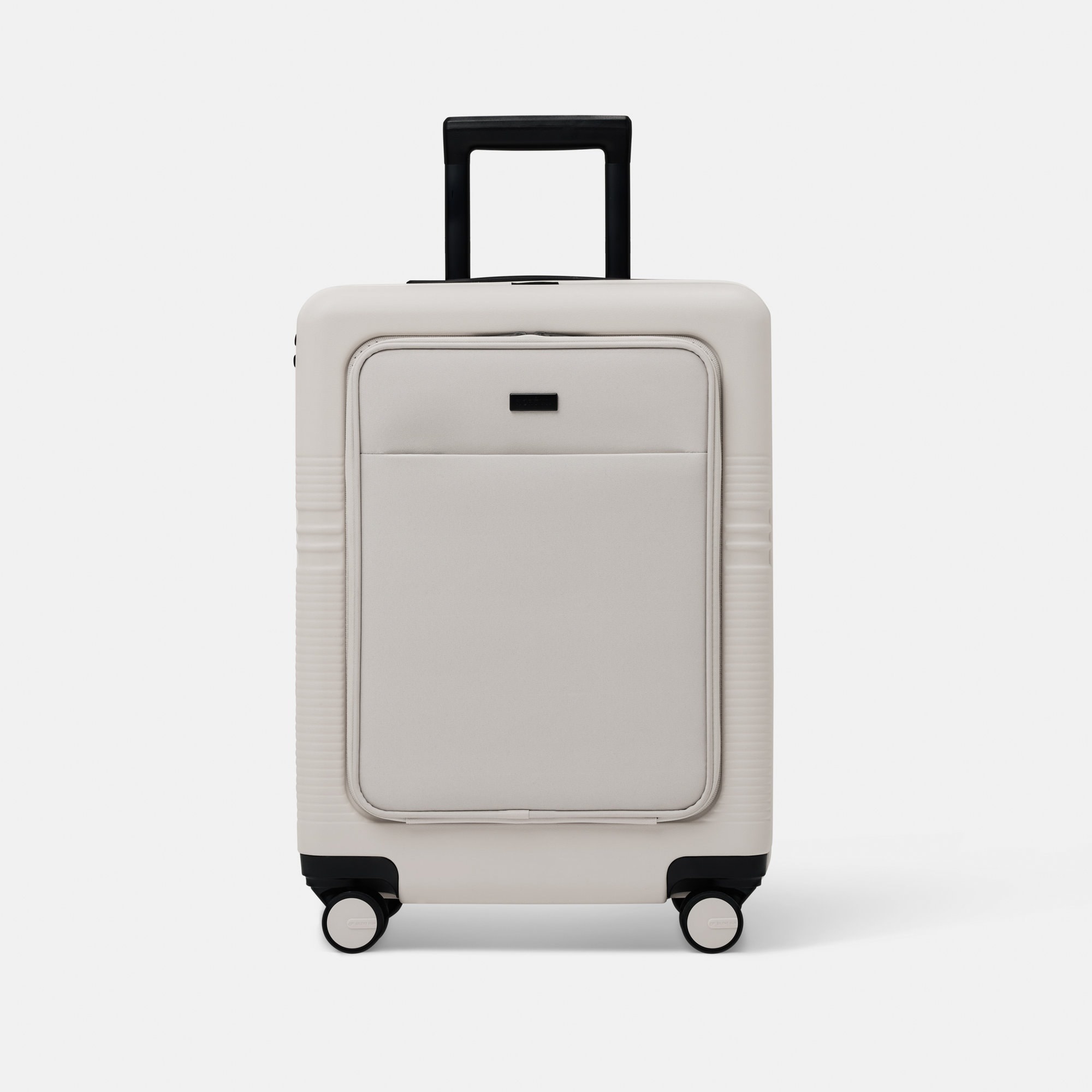 Front Pocket Carry-On Suitcase | NORTVI | Sand White | Stylish & Unique